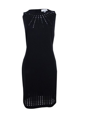 Calvin Klein Women's   Laser-Cut Sheath Dress (12, Black) 190466718394