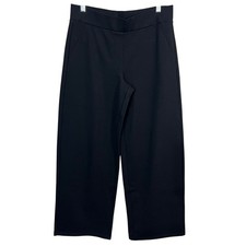 Quince Ultra Stretch Ponte Wide Leg Pants in Black Women's Size Medium