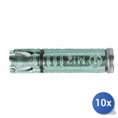 10x Maurer Tassello Ankerbolzen Stahl MGÄ Solo 12 M 12x80 Grau