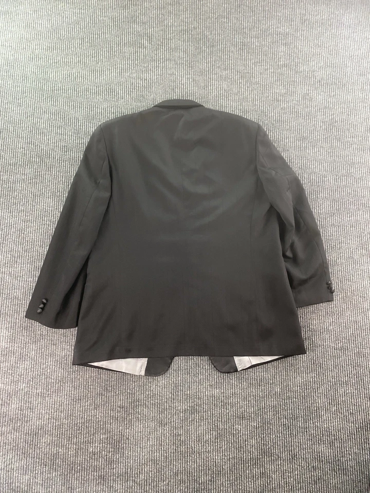 Vintage Christian Dior Tuxedo Jacket 50 L Black Wool Formal Wedding Luxury Satin - Image 2 of 4