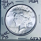 1924 P BU GEM PEACE SILVER DOLLAR UNC MS+++ U.S. MINT RARE COIN 6523