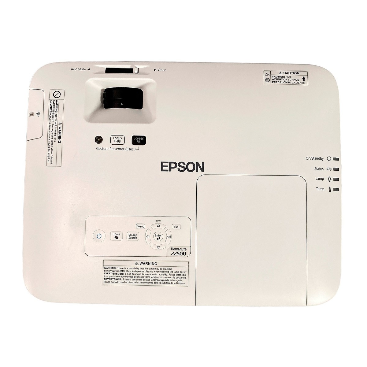 Epson PowerLite 2250U 3LCD Projector Wireless 5000 Lumens WUXGA