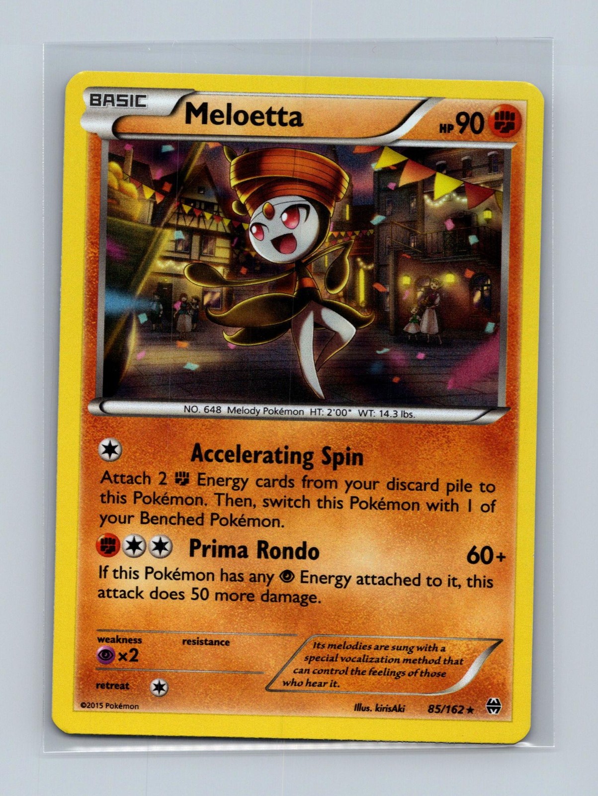Meloetta 85/162 Holo Rare BREAKthrough Pokemon Holo Lightly Played