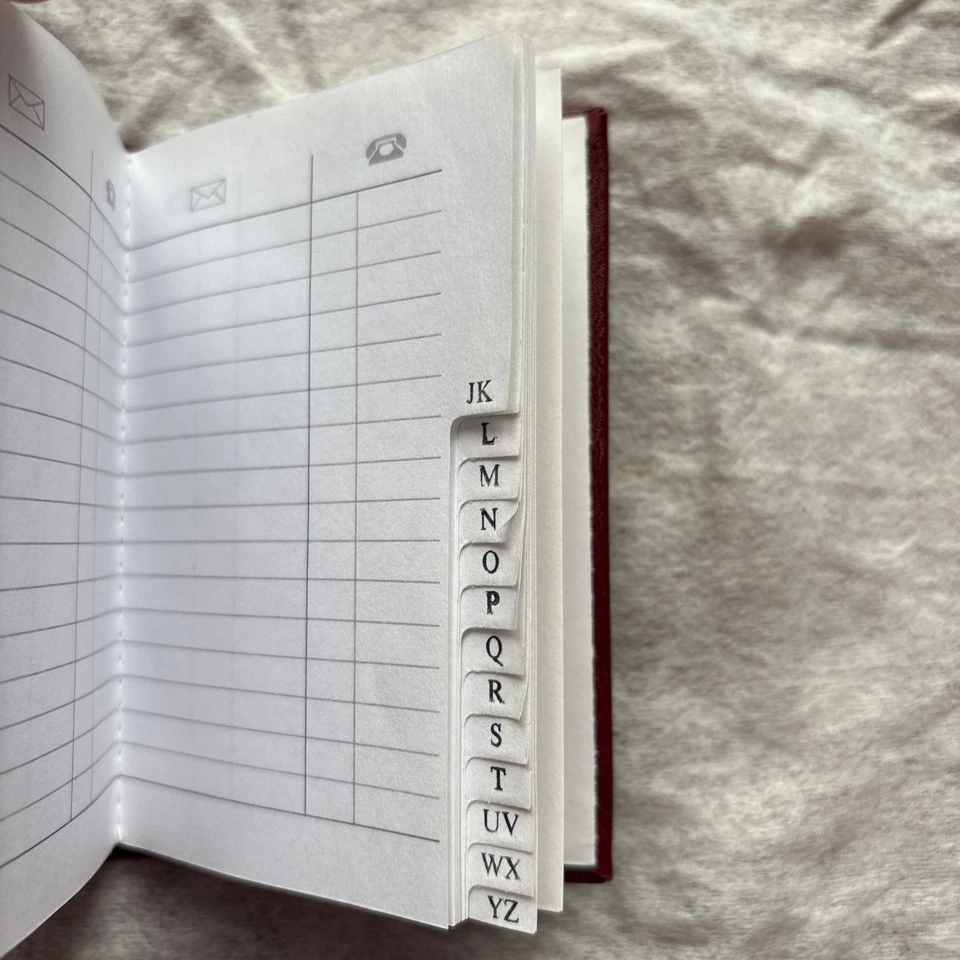 Rubrica Agenda in Pelle Rosso Scuro e Argento IDEA REGALO 🎁🎁 - Immagine 4 di 4