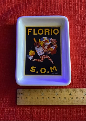 Vintage Pottery Barn Appetizer Dish Florio S.O.M. Poster 5" x 3.75" - Picture 9 of 9