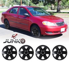 Set Of 4pc For 2005-2008 Toyota Corolla 15 Black Hub Caps Full Rim Wheel Covers Set Of 4pc For 2005-2008 Toyota Corolla 15 Black Hub Caps Full Rim Wheel Covers