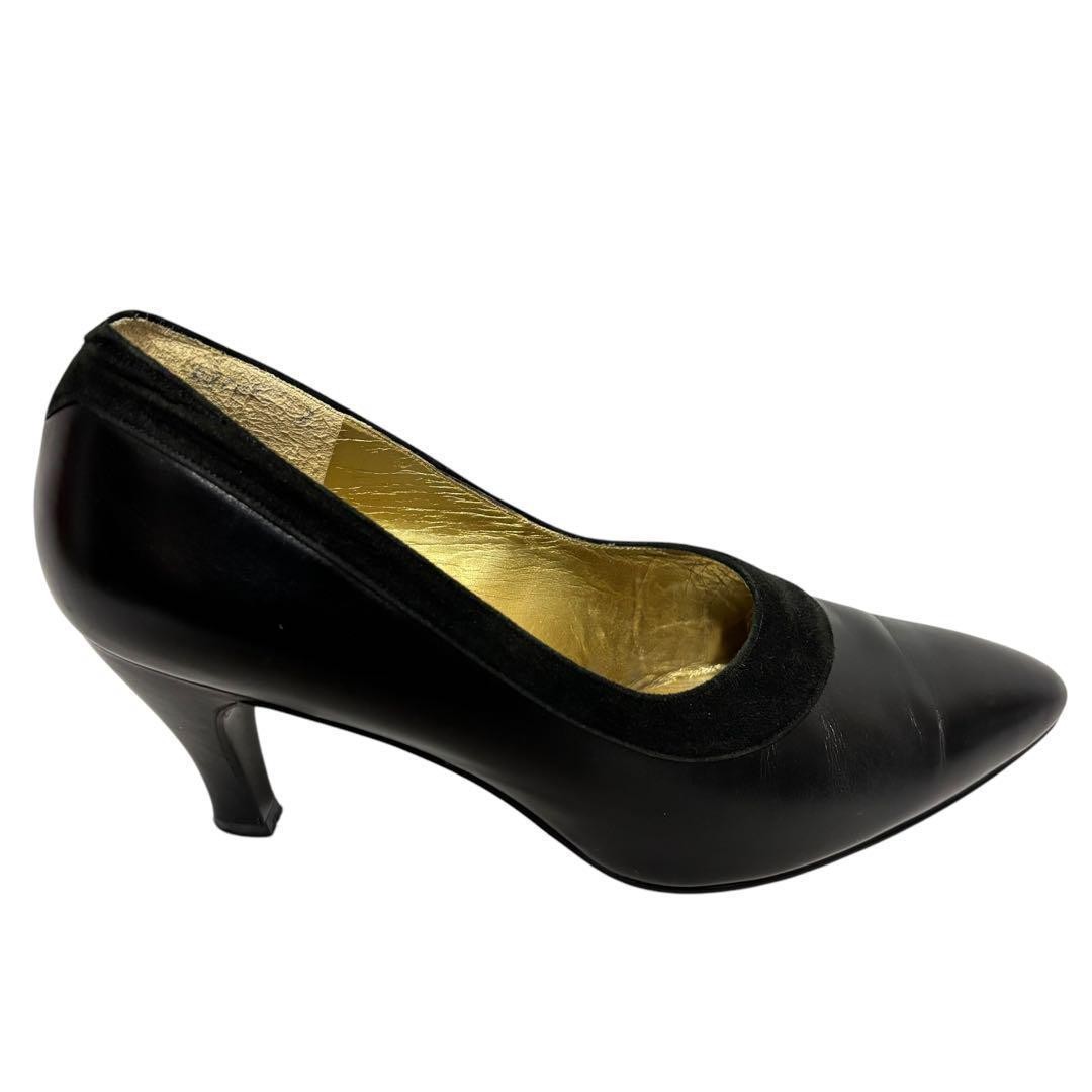 VALENTINO GARAVANI Pumps Size 7 25cm Black Leather Elegant Design thumbnail 10