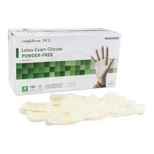 McKesson Confiderm Latex Exam Glove Standard Cuff Length MEDIUM 100 per Box