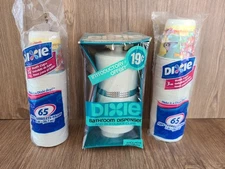 Vintage Sealed Dixie Cup Bathroom Dispenser With 25-3 Oz Cups  + 122 Cups