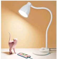 LED Desk Lamp with USB Charging Port, 3 Color Modes Dimmable Reading White