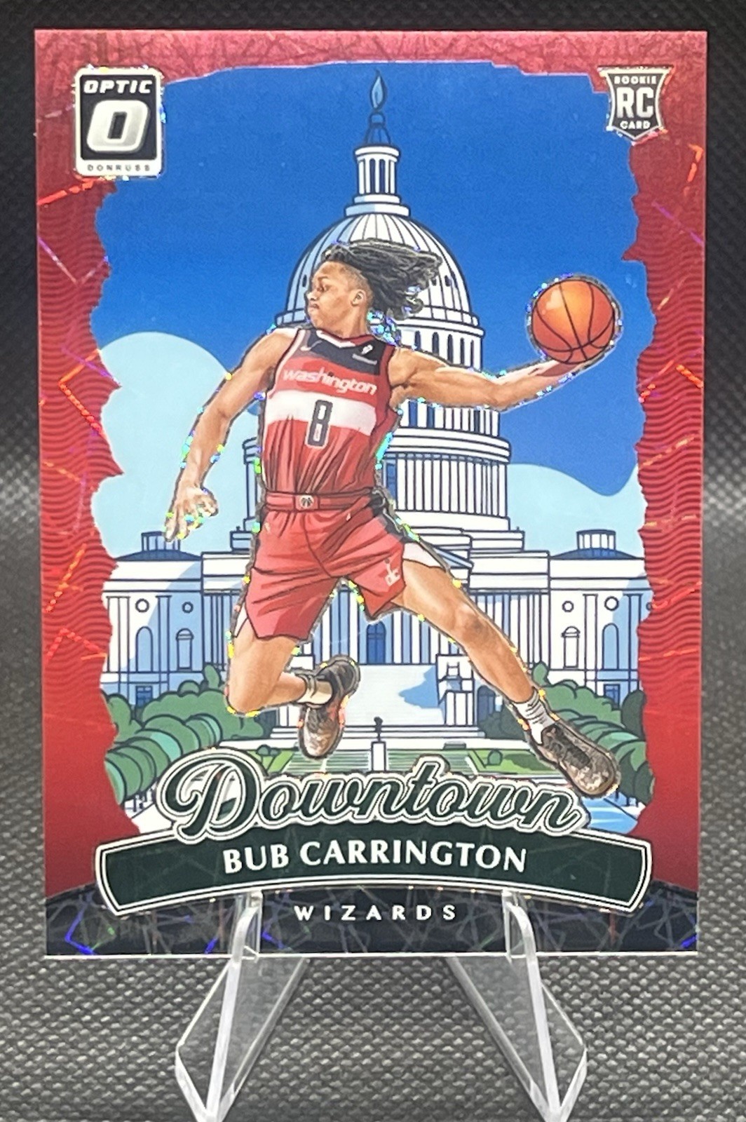 2024-25 DONRUSS OPTIC DOWNTOWN PRIZM #27 BUB CARRINGTON CASE HIT 