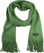 Gelante Men Classic Knit Winter Scarf Warm Double layer Olive 