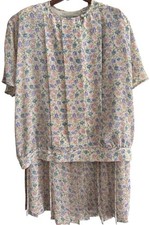 Vintage Plus Size 20W Floral Blouse  Pleated Skirt Set  COTTAGECORE Easter