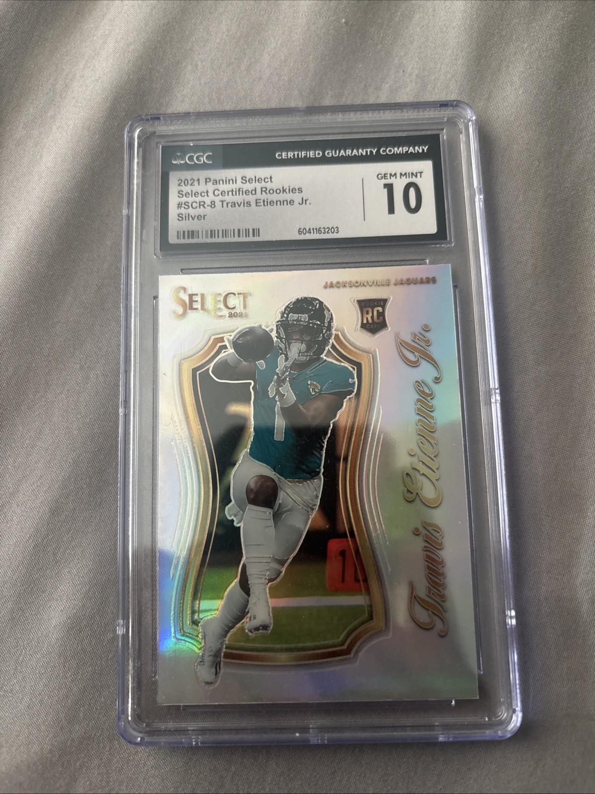 2021 Panini Select - Select Certified Rookies Travis Etienne #SCR-8 Silver Prizm