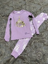 Hanna Andersson Rapunzel Girls Disney Princess Organic Pajamas Long PJs 120 6-7