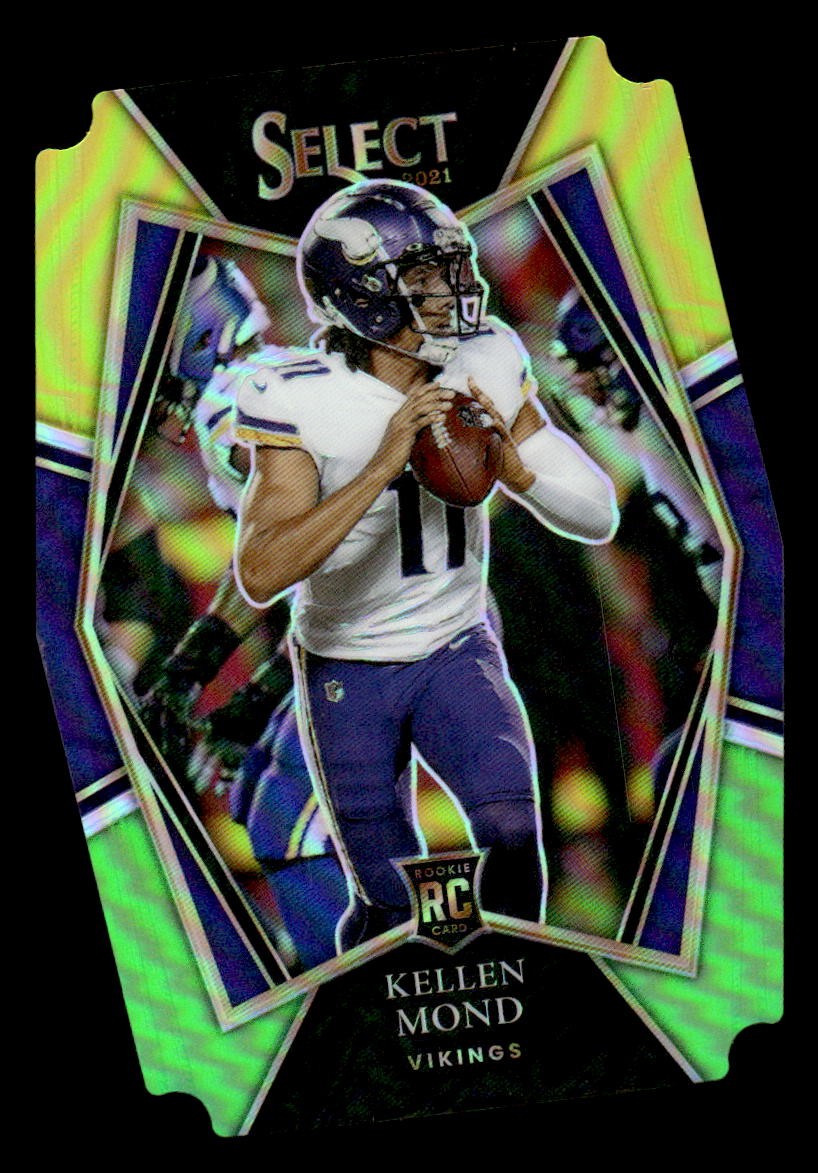 2021 Select #164 Kellen Mond Green Yellow Diecut Rookie VIKINGS