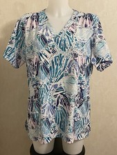 Carhartt Force Scrub Top Multi-Color Abstract Women  s Size XL