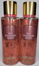 2 VICTORIA'S SECRET RICH HONEYSUCKLE APRICOT FRAGRANCE MIST 8.4 FL OZ