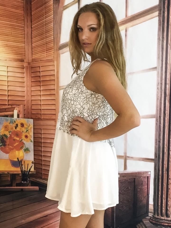 NWT White Lace Trim A-Line Mini Dress Tunic | Romantic Boho Coquette Whimsigoth image 7
