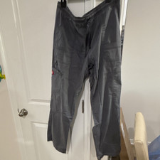 Dickies Gray Medical Scrub Pants Size M Solid Polyester Twill Unisex