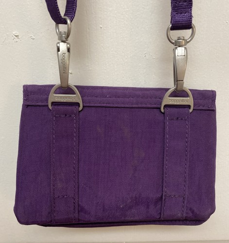 Baggallini Mini Crossbody Convertible Fanny Wallet ID Purse Nylon In Grape - Picture 4 of 6