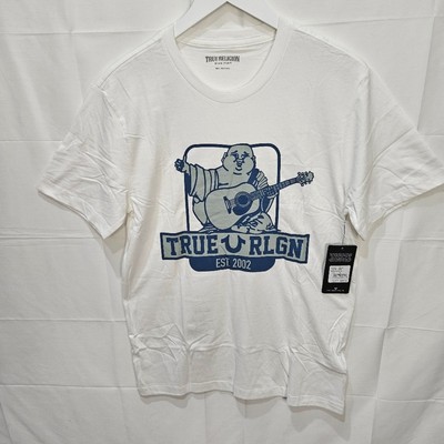 True Religion Essential White Buddha Logo Shirt Size Small