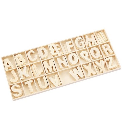 1 Set Alphabet Holzspäne frühkindliches Bildung Spielzeug -Holzchips