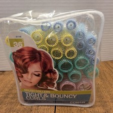 Conair Tight Bouncy Curls Brush Rollers/Pins 35pcs Perfect for Short Hair