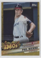 2020 Topps Decades Best Chrome Series 2 Gold Refractor 39/50 Phil Niekro 12xz