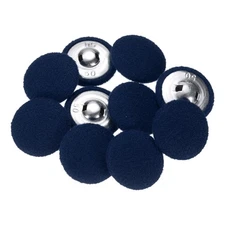 10pcs Fabric Cloth Covered Buttons 1.3" Round Button with Shank Navy