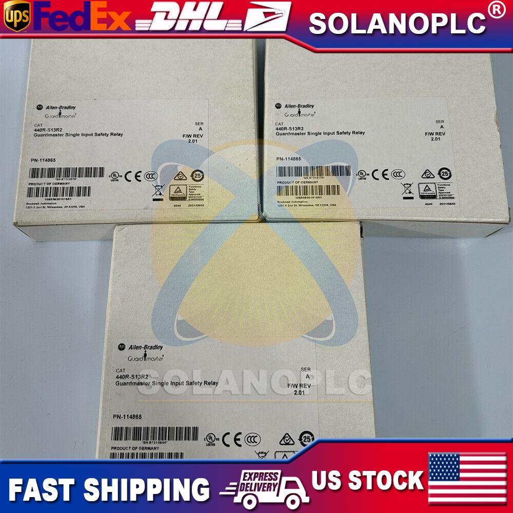 New Allen Bradley 440R-S13R2 Guardmaster Single Input Safety Relay SER A USA