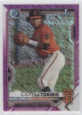 2021 Bowman Chrome Prospects Fuchsia Shimmer Refractor 141/199 Luis Toribio 0w47