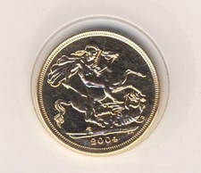 Elizabeth II - Gold Full Sovereign 2004 - St George & Dragon - unc in blister