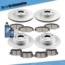 Front Rear Brake Rotors And Cearmic Pads Kit For Honda Cr-v 2002 2003 2004