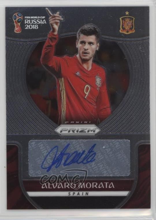 2018 Panini Prizm World Cup Signatures Alvaro Morata #S-AMO Auto 0ex8