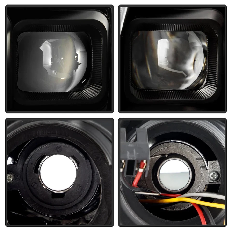 For Nissan Frontier 09-20 Headlights Driver & Passenger Side Black LED DRL Bar - Imagem 3 de 4