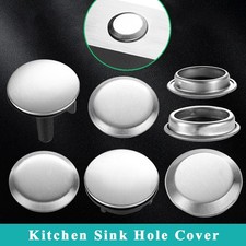 Stainless Steel Kitchen Sink Tap Hole Blanking Plug Stopper Basin Cover 21-40mm