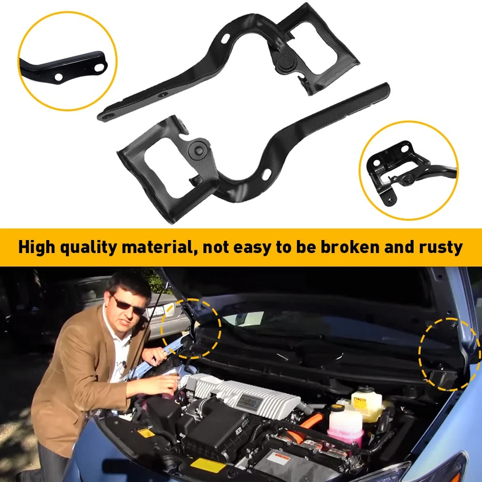 Par de bisagras de capó lado conductor y pasajero izquierdo derecho para Toyota Prius H 2010-2015 Foto 3 de 4