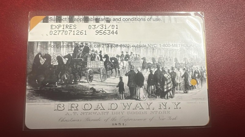 2000 NYC MTA Broadway Metrocard New