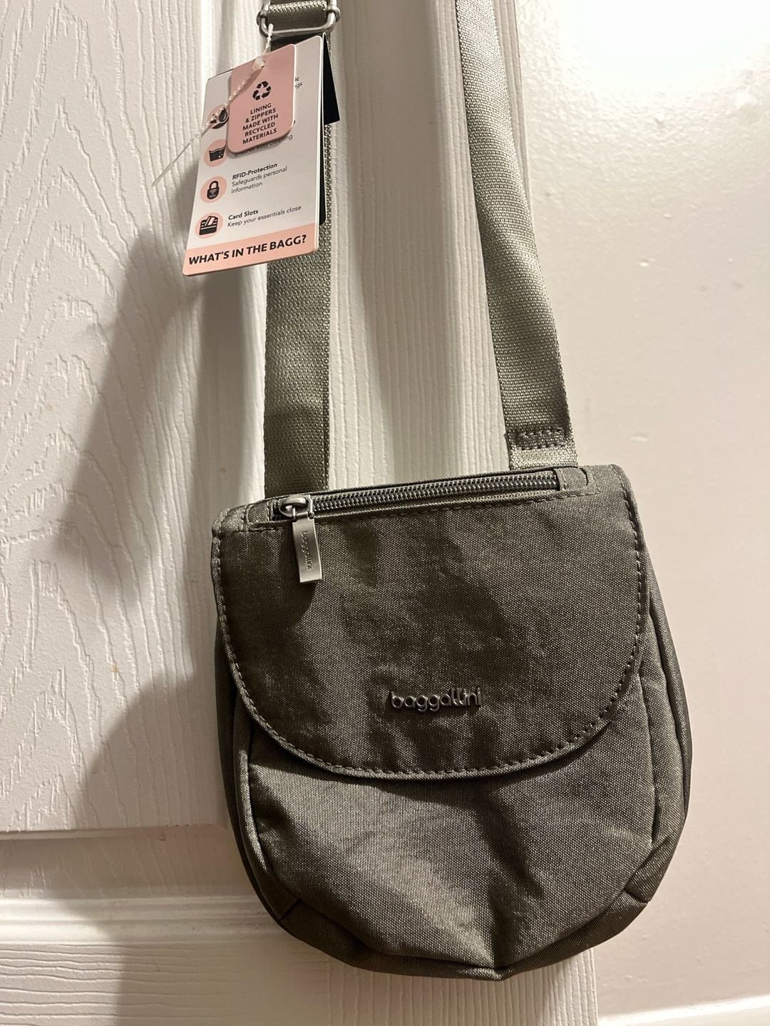 Baggallini Let's Escape RFID Crossbody Bag, Sterling Shimmer