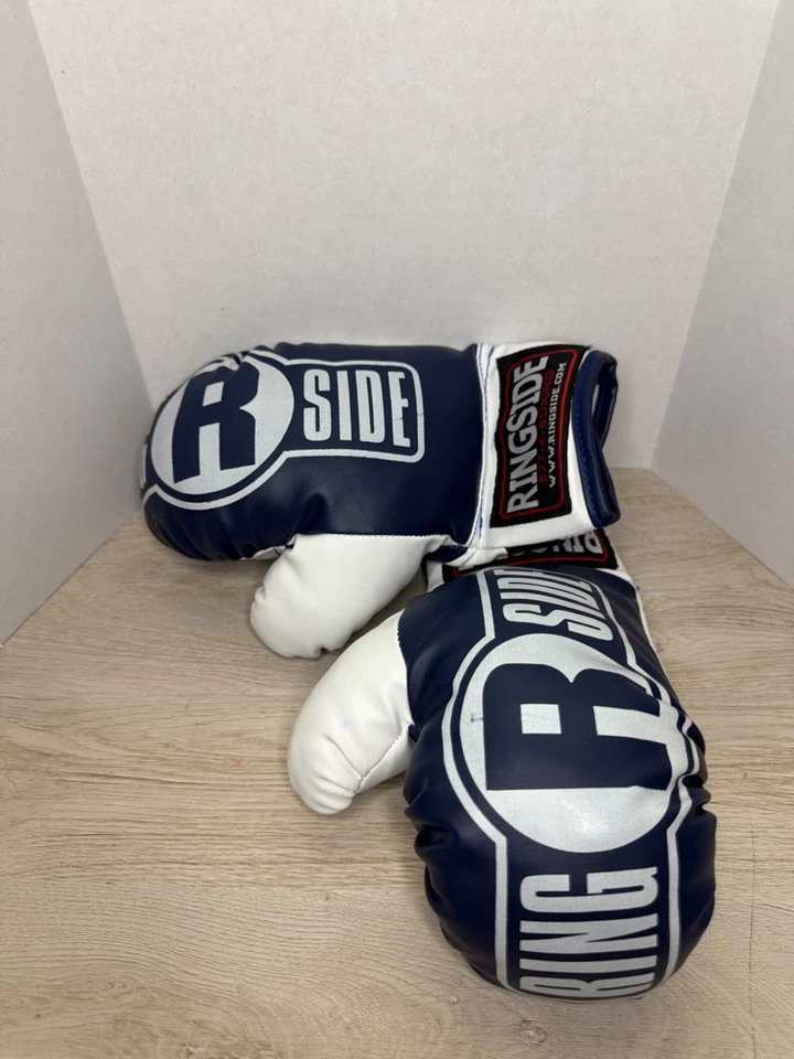 Juego de Boxeo Ringside Niños - Bolsa Pesada, Guantes y Tocado Sin Cordones - Azul y Blanco Foto 4 de 4