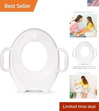 Contoured Grey Potty Training Seat with Non-Skid Edge - For Confident Toddlers