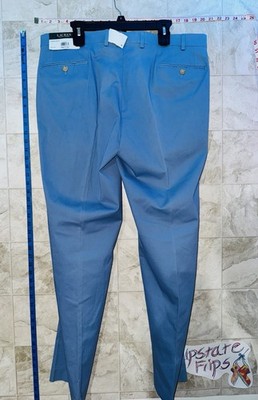 Ralph Lauren Men's Blue Chambray Classic Fit Dress Pants Size 38W 32L N.E.W