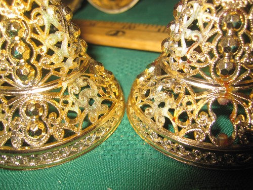 10 Vtg 1950's Bradford Plastic Filigree Bell Xmas Ornaments 3 sizes 3.5, 2.5, 2" - Picture 21 of 21
