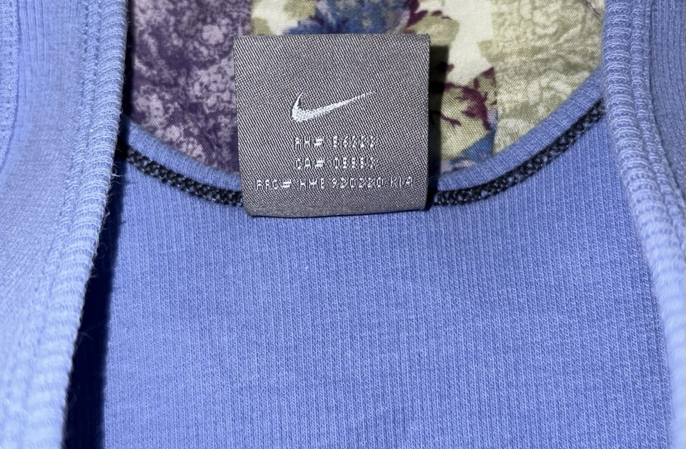 Vintage Y2K Girls Nike Mini Center Swoosh Blue Tank Top Size M 8-10 - Image 4 of 4