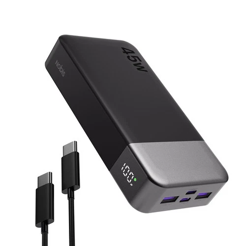 NOBIS 45W Power Bank 20000mAh USB PD Fast Charging External Battery Pack Black - product listing photo