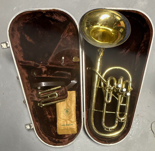 Paper Bell Open 1967 vintage F.E. Olds & Son Ambassador Bell-Front Baritone Horn W/case ...