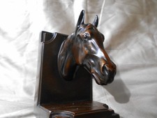 Ancien serre-livres en métal Nuart bronze ONE ONLY Horse FIgurine