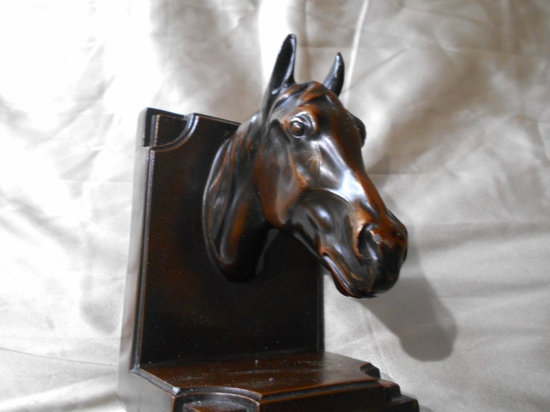 Vintage Metal Horse Nuart Bronzed Bookend ONE ONLY Horse FIgurine