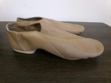 Pre-Owned Jazz Shoes So Danca 6.5M JZ43 Tan Adult Pull On Leather Split Sole